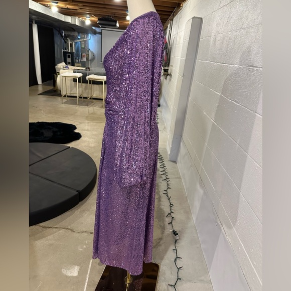 Rotate Birger Christensen Purple Sirin Midi Dress - Picture 3 of 13